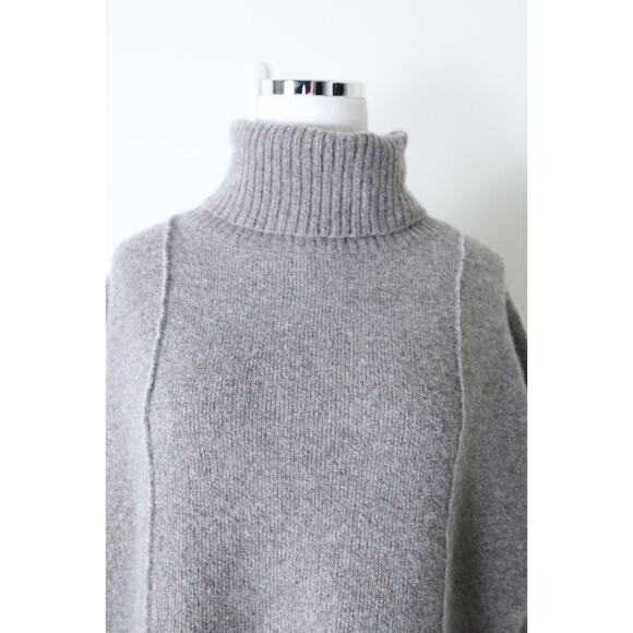 Brochu Walker Size S Carnaby Turtleneck Sweater Seam Double Knit Pullover Taupe - Picture 3 of 14